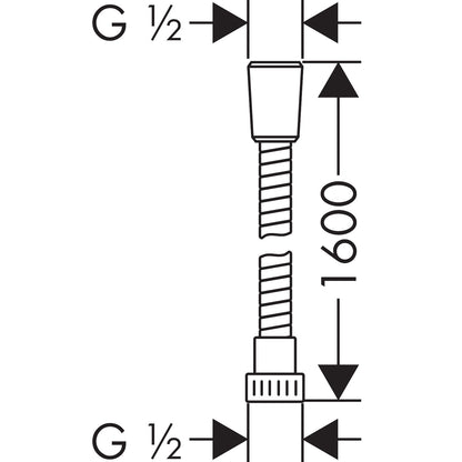 Furtun dus Hansgrohe Metaflex 160 cm