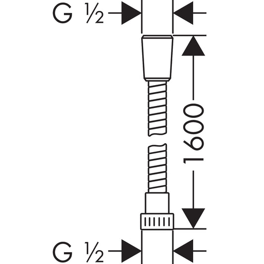 Furtun dus Hansgrohe Metaflex 160 cm