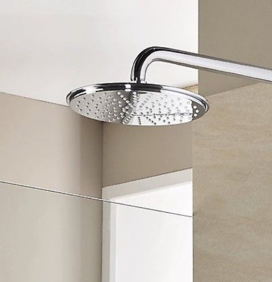 Palarie dus fix Grohe Rainshower Cosmopolitan, cu brat, montaj pe perete, crom, Ø21 cm