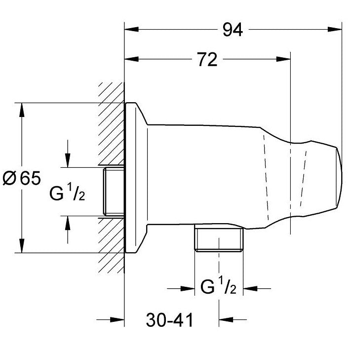 Grohe Movario Cot de iesire cu suport para dus