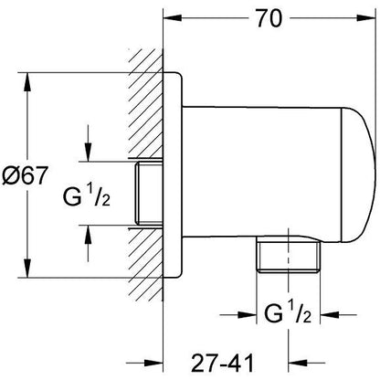 Grohe Relexa Cot de iesire dus 1/2'