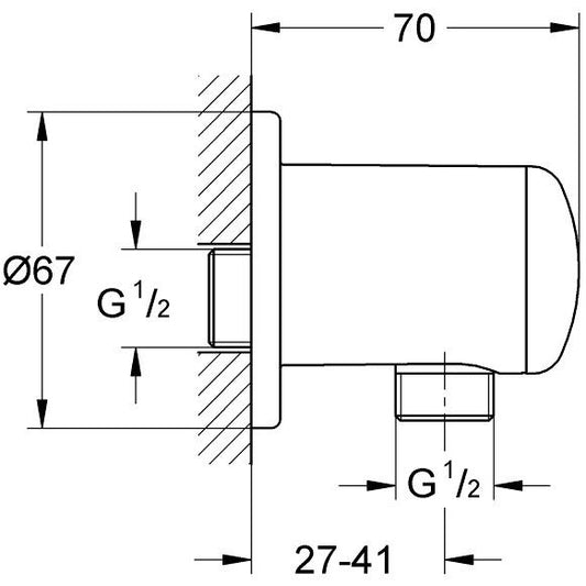 Grohe Relexa Cot de iesire dus 1/2'