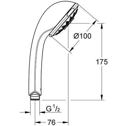 Para dus Grohe Relexa 100 Five cu 5 jeturi