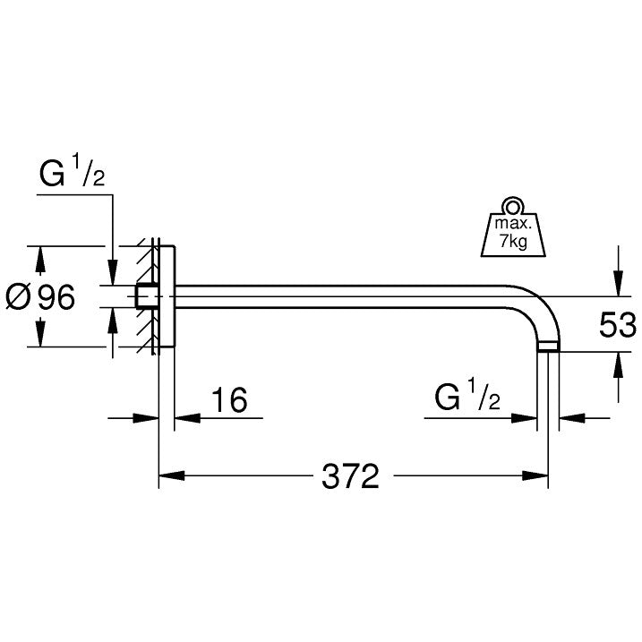 Brat dus fix Grohe Rainshower, 37 cm