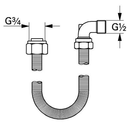 Grohe Talentofill Set de legatura 3/4'