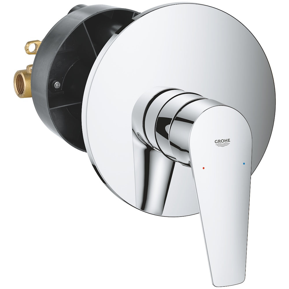 Grohe BauEdge Baterie de dus incastrata, set complet
