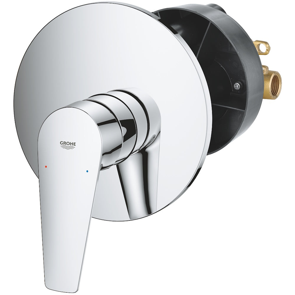 Grohe BauEdge Baterie de dus incastrata, set complet