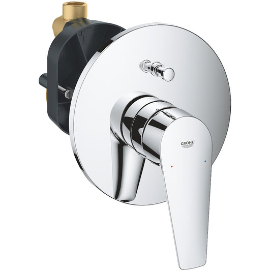 Grohe BauEdge Baterie cada dus monocomanda incastrata, set complet