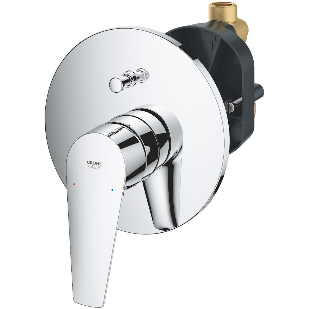 Grohe BauEdge Baterie cada dus monocomanda incastrata, set complet