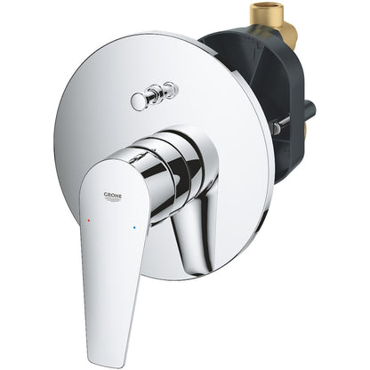 Grohe BauEdge Baterie cada dus monocomanda incastrata, set complet