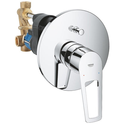 Grohe BauLoop Baterie cada dus incastrata, crom