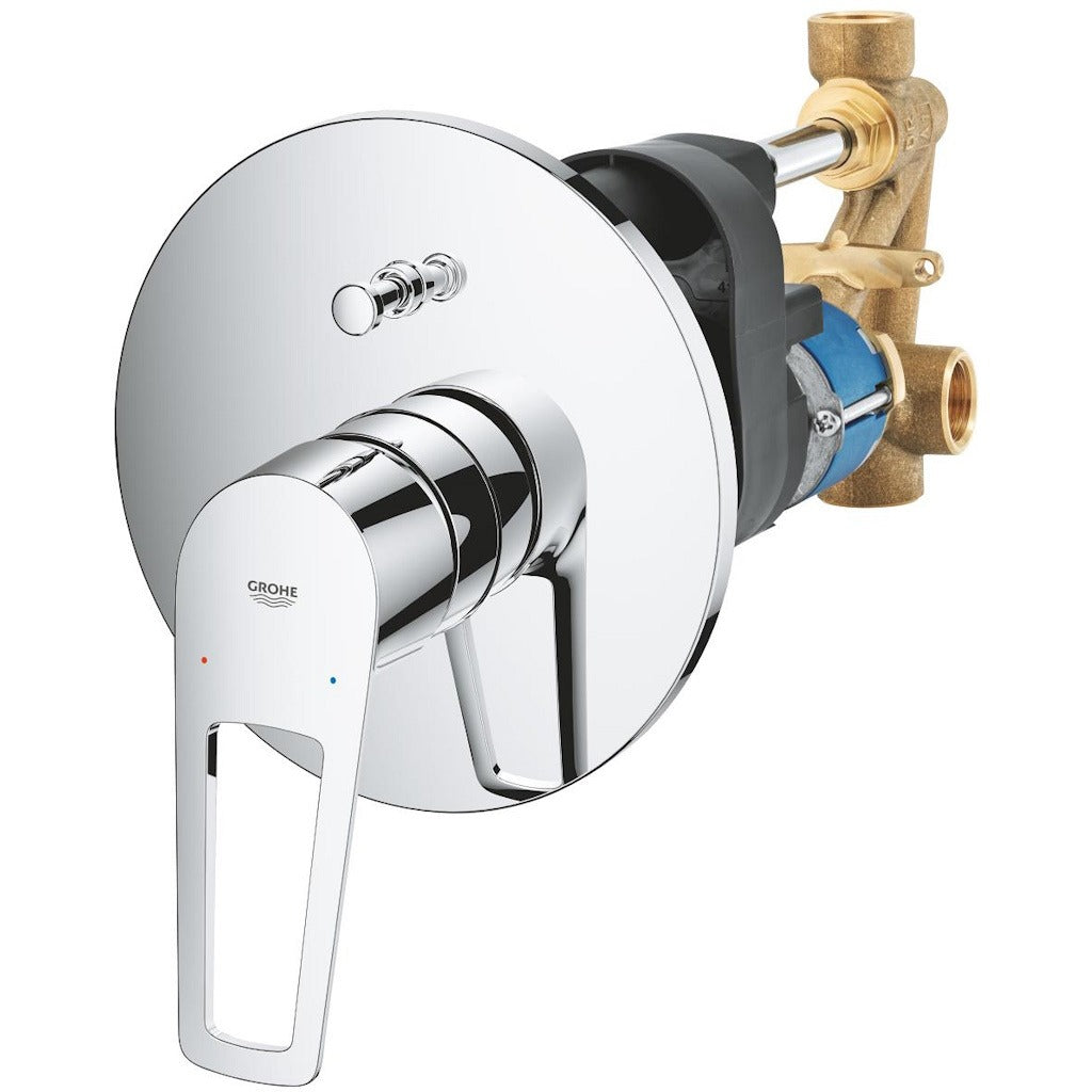 Grohe BauLoop Baterie cada dus incastrata, crom