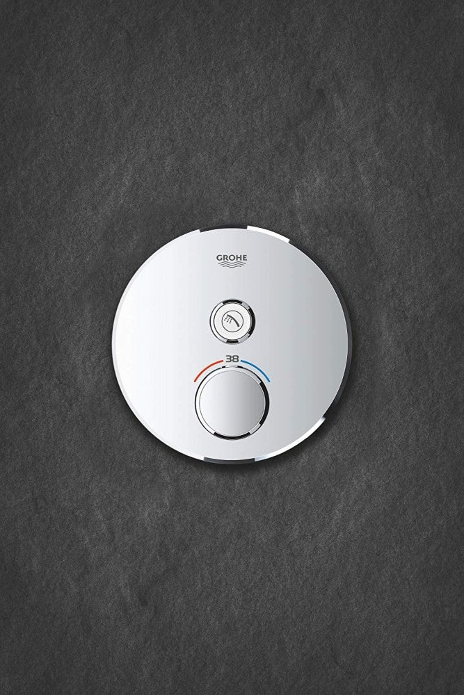 Grohe Grohtherm SmartControl Baterie dus cu termostat, rotunda, crom