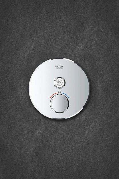 Grohe Grohtherm SmartControl Baterie dus cu termostat, rotunda, crom