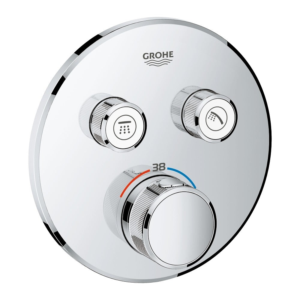 Grohe Grohtherm SmartControl Baterie dus cu termostat cu 2 iesiri, rotunda, crom