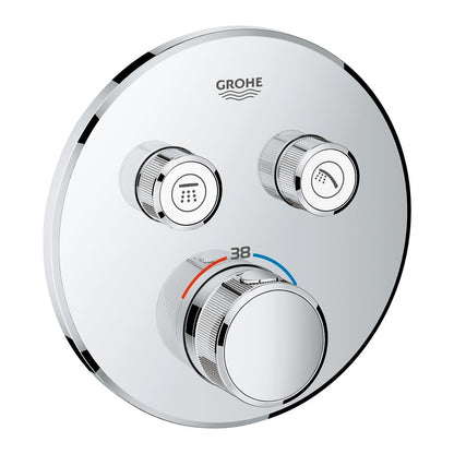 Grohe Grohtherm SmartControl Baterie dus cu termostat cu 2 iesiri, rotunda, crom