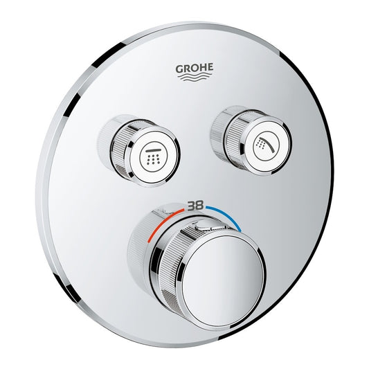 Grohe Grohtherm SmartControl Baterie dus cu termostat cu 2 iesiri, rotunda, crom