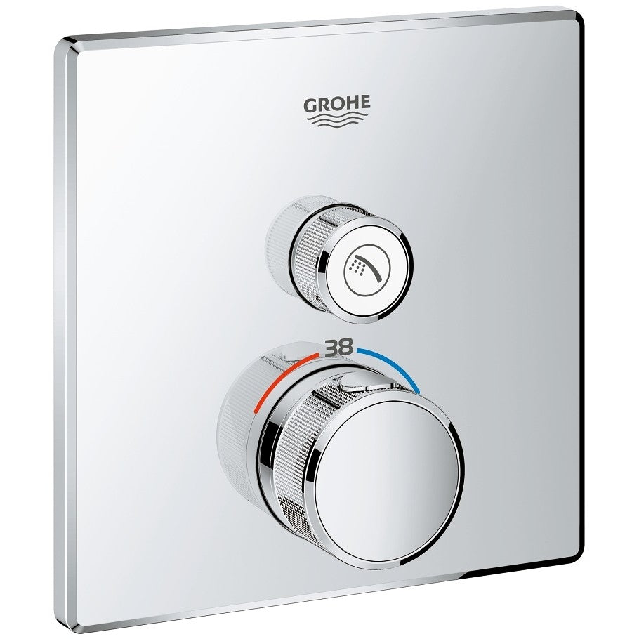 Grohe Grohtherm SmartControl Baterie dus cu termostat, patrata, crom