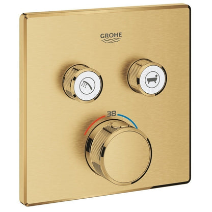Set promo Sistem dus incastrat cu termostat Grohe Grohterm SmartControl, auriu mat