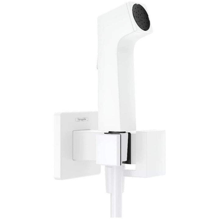Hansgrohe Dus igienic cu furtun si suport E, alb mat