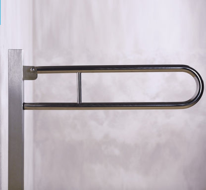 Bemeta Help Bara de sprijin rabatabila freestanding 75 cm, inox lucios, montaj ascuns