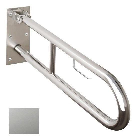 Bemeta Help Bara de sprijin rabatabila cu suport hartie 85 cm, inox mat