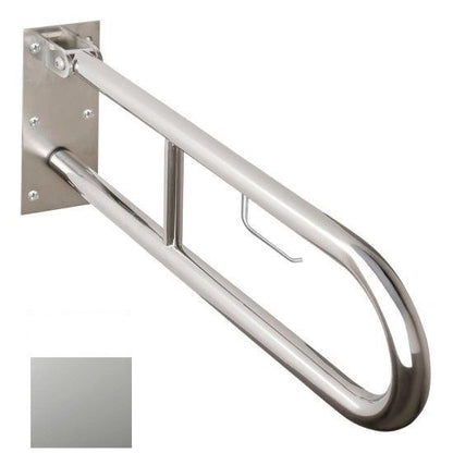 Bemeta Help Bara de sprijin rabatabila cu suport hartie 81 cm, inox mat, montaj ascuns