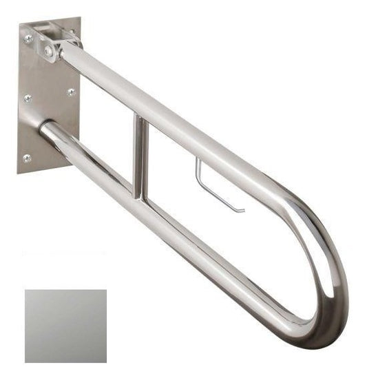 Bemeta Help Bara de sprijin rabatabila cu suport hartie 81 cm, inox mat, montaj ascuns