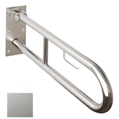 Bemeta Help Bara de sprijin rabatabila cu suport hartie 85 cm, inox mat, montaj ascuns