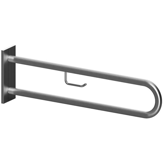 Bemeta Help Bara de sprijin cu suport hartie 90 cm, inox mat, montaj ascuns