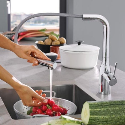Grohe Essence Baterie chiuveta bucatarie cu dus extractibil, crom
