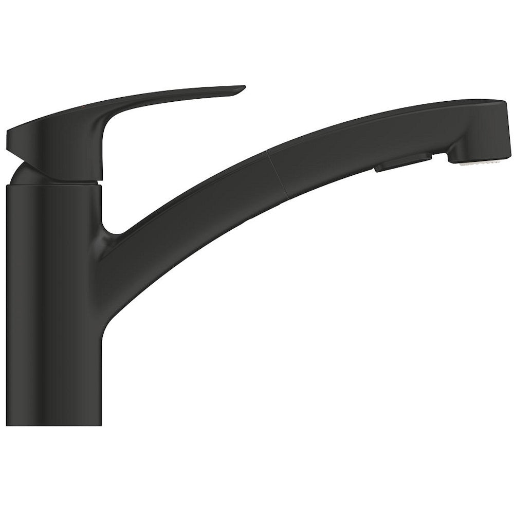 Grohe Eurosmart Baterie bucatarie monocomanda cu dus extractibil, negru mat