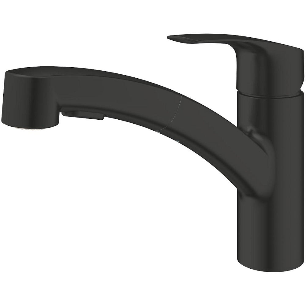 Grohe Eurosmart Baterie bucatarie monocomanda cu dus extractibil, negru mat