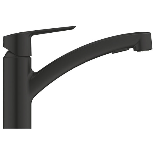 Grohe Start Baterie bucatarie monocomanda cu dus extractibil, negru mat