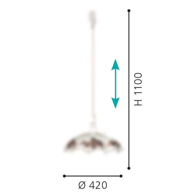 Eglo Vetro Pendul cu inaltime reglabila, 1x60W, sticla mata