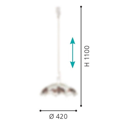 Eglo Vetro Pendul cu inaltime reglabila, 1x60W, sticla mata