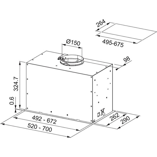 Franke Box Flush Evo FBFE XS A52 Hota incorporabila 70 cm, crom mat