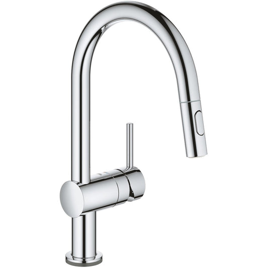 Grohe Minta Touch Baterie chiuveta bucatarie monocomanda electronica, cu dus extractibil, pipa C, crom