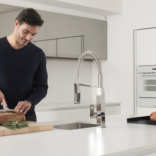 Grohe Eurocube Baterie chiuveta bucatarie monocomanda cu dus extractibil, crom