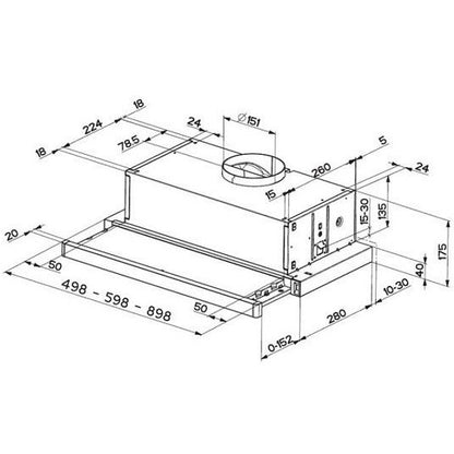 Franke Telescopic FTC 612 XS Hota telescopica 60 cm, inox satinat
