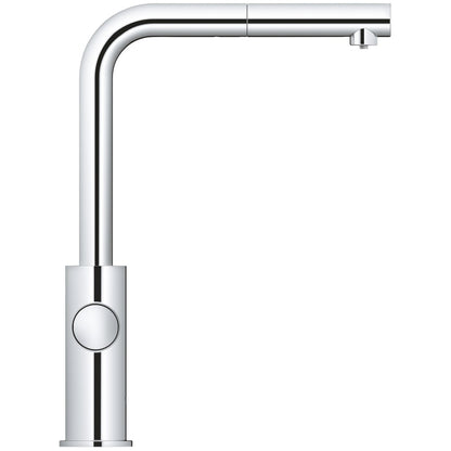 Grohe Blue Home Ondus Baterie de bucatarie cu sistem de filtrare, racire si acidulare, pipa L si dus extractibil, crom