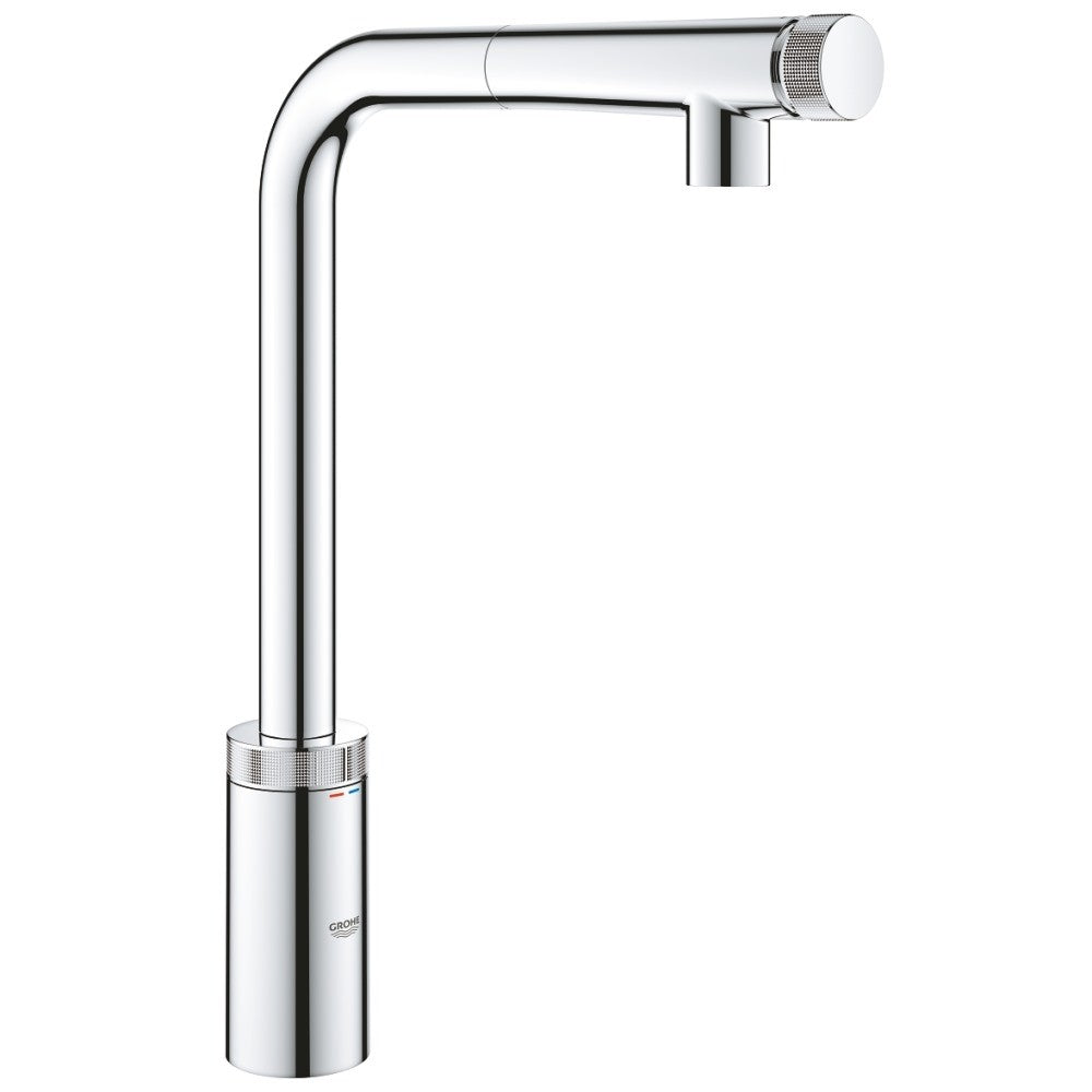 Grohe Minta Baterie chiuveta bucatarie cu dus extractibil si buton SmartControl, crom