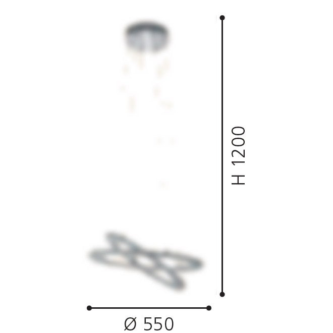 Eglo Varrazo Pendul 1x29.6W, transparent