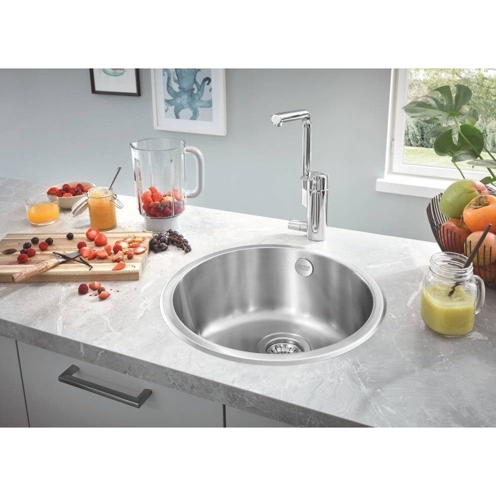 Grohe Set promo Chiuveta bucatarie inox Ø44 cm si baterie monocomanda