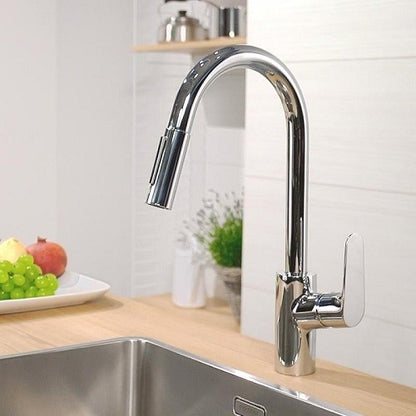 Hansgrohe Focus 240 Baterie chiuveta bucatarie cu dus extractibil, crom