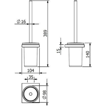Kludi Vela C Perie WC cu montaj pe perete, auriu periat (brushed gold PVD)