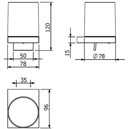 Kludi Vela C Pahar cu suport, auriu periat (brushed gold PVD)