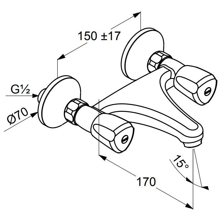 Kludi Standard Baterie chiuveta bucatarie dubla comanda