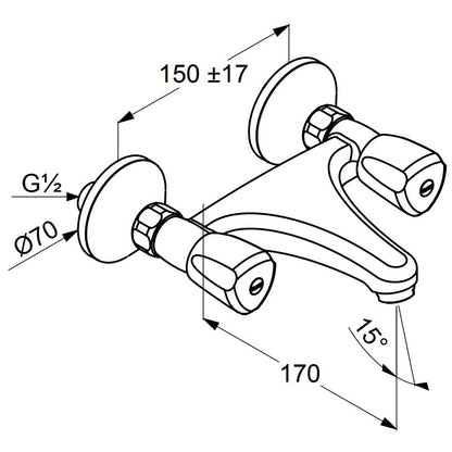 Kludi Standard Baterie chiuveta bucatarie dubla comanda