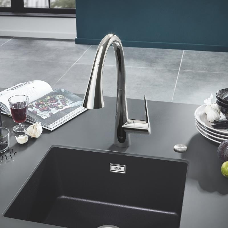 Grohe Zedra Baterie chiuveta bucatarie monocomanda cu dus extractibil, crom